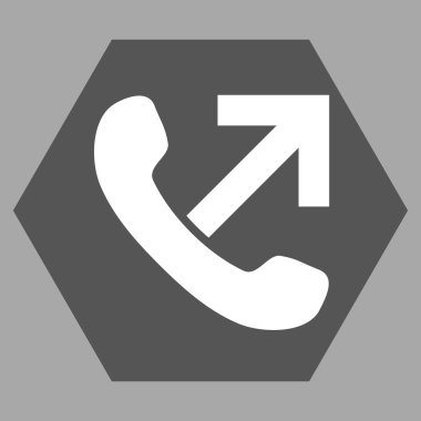 Giden çağrı düz vektör piktogram