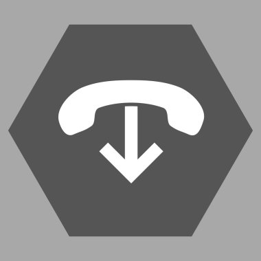 Düz vektör piktogram telefon asmak