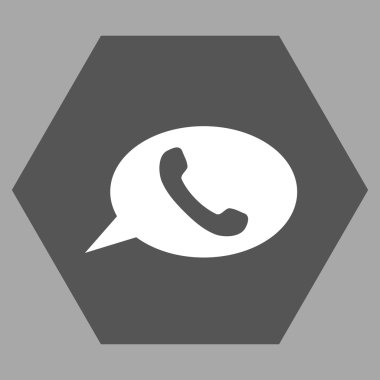 Telefon iletisi düz vektör simgesi