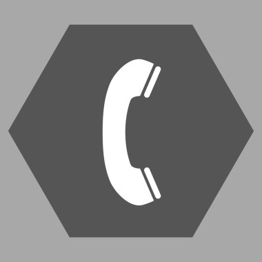 Telefon alıcı düz vektör simgesi