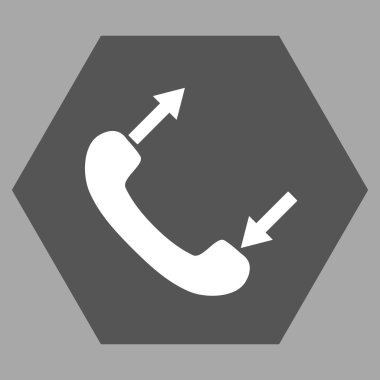 Düz vektör piktogram konuşurken telefon