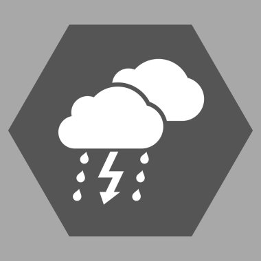 Fırtına düz vektör piktogram