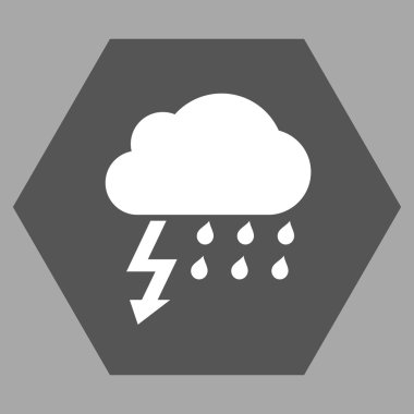 Fırtına düz vektör simgesi