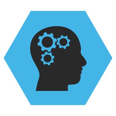 Beyin Dişlileri Düz Vektör Simgesi