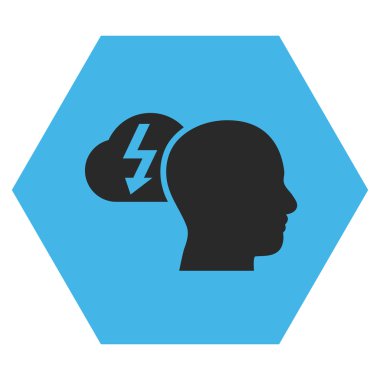 Beyin fırtınası düz vektör piktogram