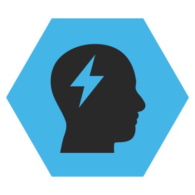 Beyin fırtınası düz vektör simgesi