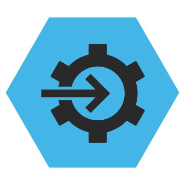 COG Tümleştirme düz vektör simgesi