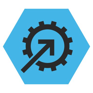 COG Tümleştirme düz vektör simgesi