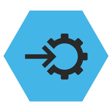 COG Tümleştirme düz vektör simgesi