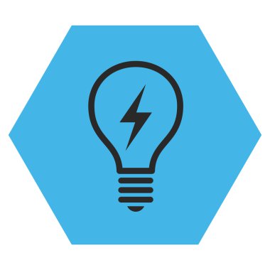 Elektrikli ampul düz vektör piktogram