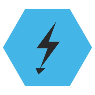 Elektrik Strike düz vektör piktogram