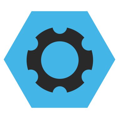 dişli düz vektör simgesi