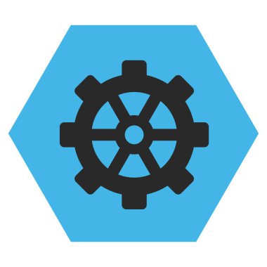 dişli düz vektör simgesi