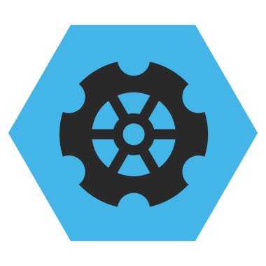 dişli düz vektör simgesi