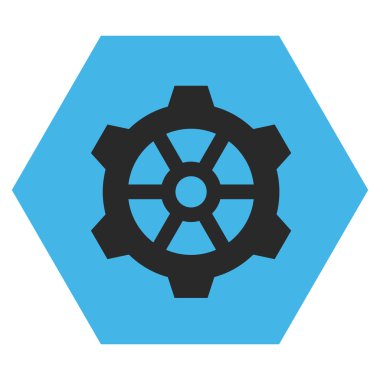 dişli düz vektör simgesi