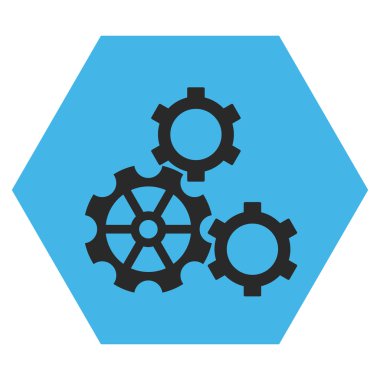 Dişliler Düz Vektör Piktogram