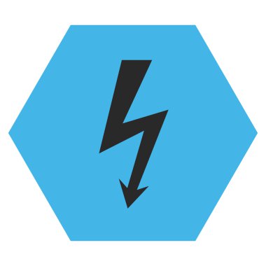 Yüksek Gerilim Düz Vektör Simgesi