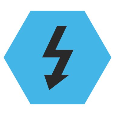 Yüksek Gerilim Düz Vektör Simgesi