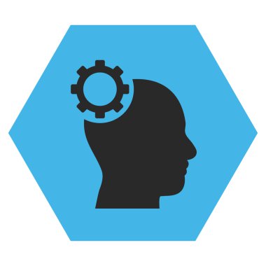 Intellect Gear Flat Vector Symbol