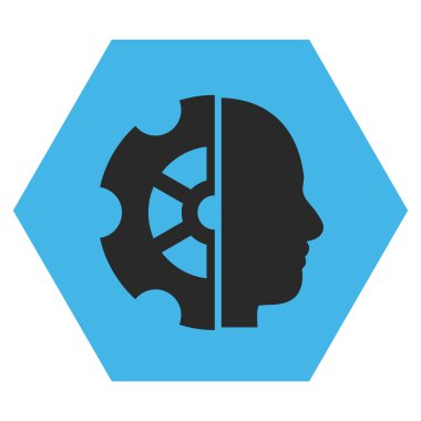 Akıl Düz Vektör Simgesi