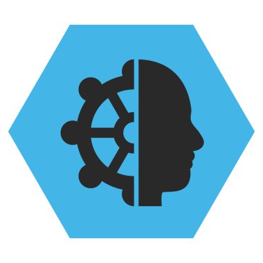 Akıl düz vektör piktogram