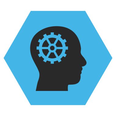 Akıl düz vektör piktogram