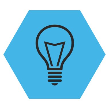 Lamba ampul düz vektör piktogram