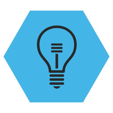 Lamba ampul düz vektör simgesi