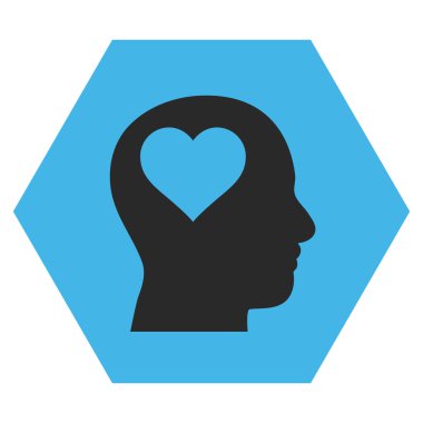 Lover Head Flat Vektör Sembolü