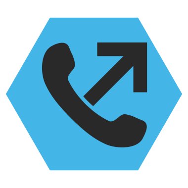 Giden Çağrı Düz Vektör Sembolü