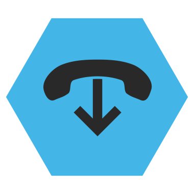 Düz vektör piktogram telefon asmak