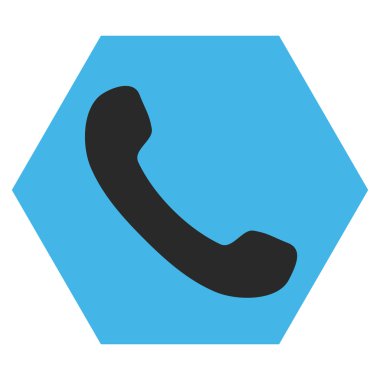 Telefon alıcı düz vektör simgesi