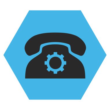 Telefon ayarları düz vektör simgesi