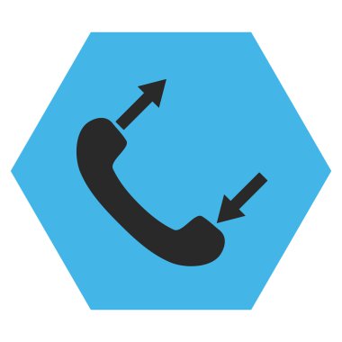 Düz vektör piktogram konuşurken telefon