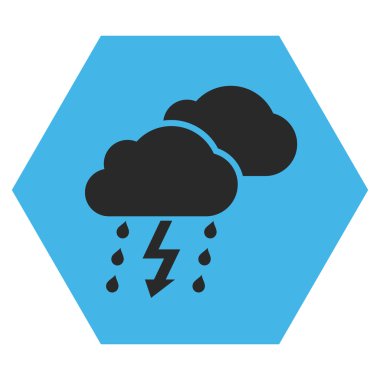 Fırtına düz vektör piktogram