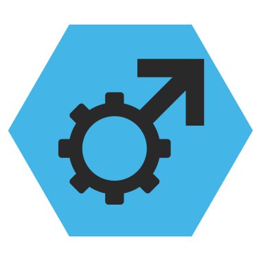 Teknolojik Potence düz vektör piktogram