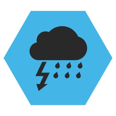 Fırtına düz vektör simgesi