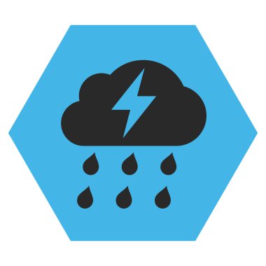 Fırtına düz vektör piktogram