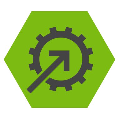 COG Tümleştirme düz vektör simgesi