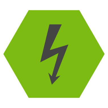 Yüksek Gerilim Düz Vektör Simgesi