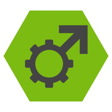 Teknolojik Potence düz vektör simgesi