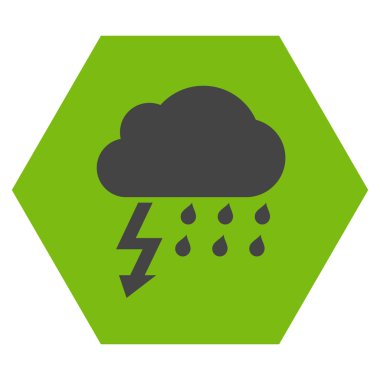 Fırtına düz vektör simgesi