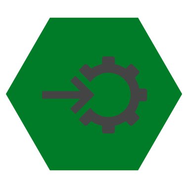 COG Tümleştirme düz vektör simgesi