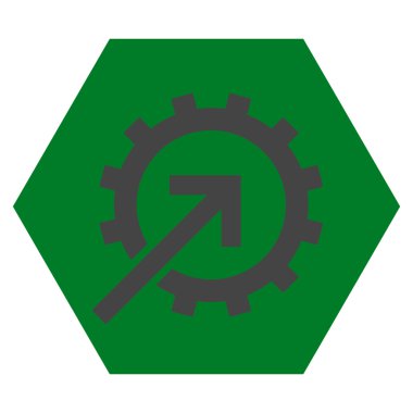 COG Tümleştirme düz vektör simgesi