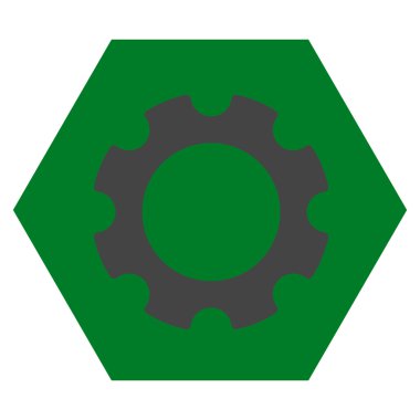 dişli düz vektör simgesi