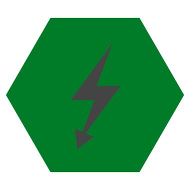 Elektrik Strike düz vektör piktogram