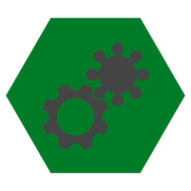 Dişliler Düz Vektör Piktogram