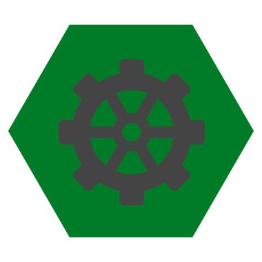 dişli düz vektör simgesi