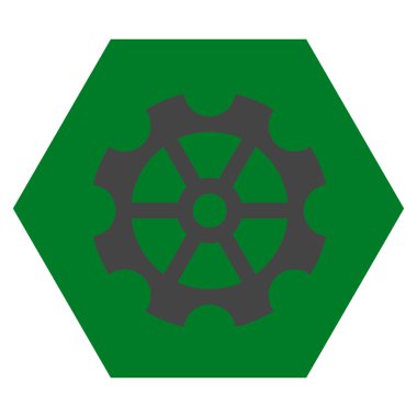 dişli düz vektör simgesi