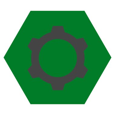 dişli düz vektör simgesi